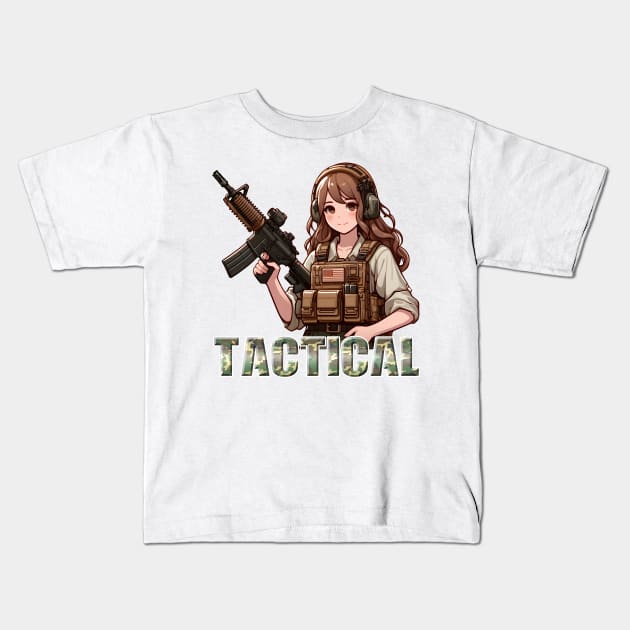 Tactical Girls' Frontline Kids T-Shirt by Rawlifegraphic